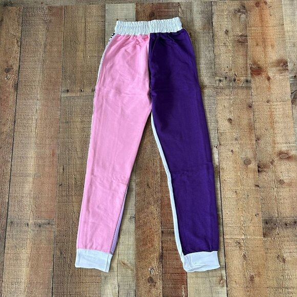 Black Pharaoh Womens Sweat suite set short sleeve top short joggers pink purple - Picture 15 of 16